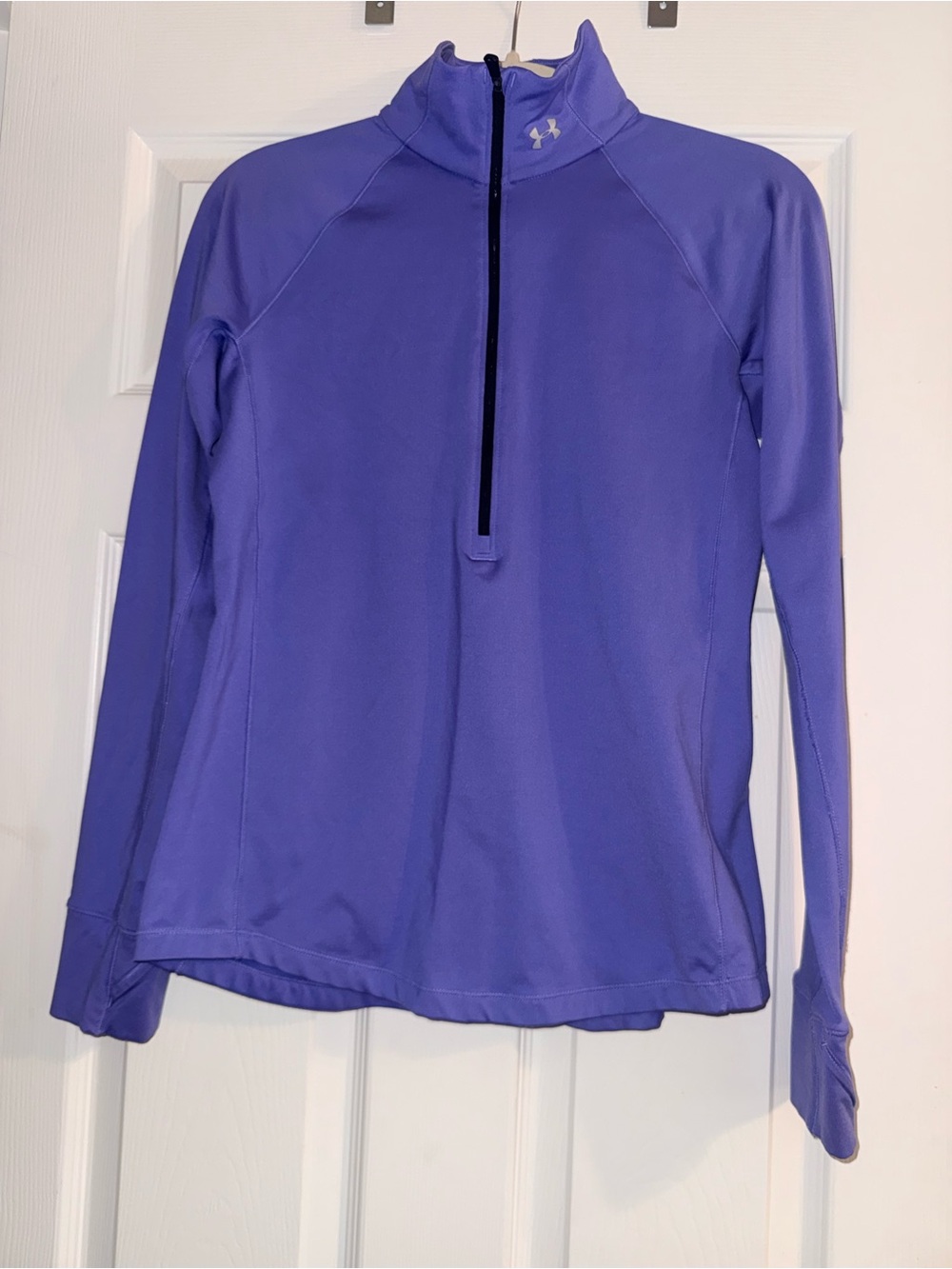 Under Armour Purple Half-Zip Long Sleeve Cold gear w/ fleece liner